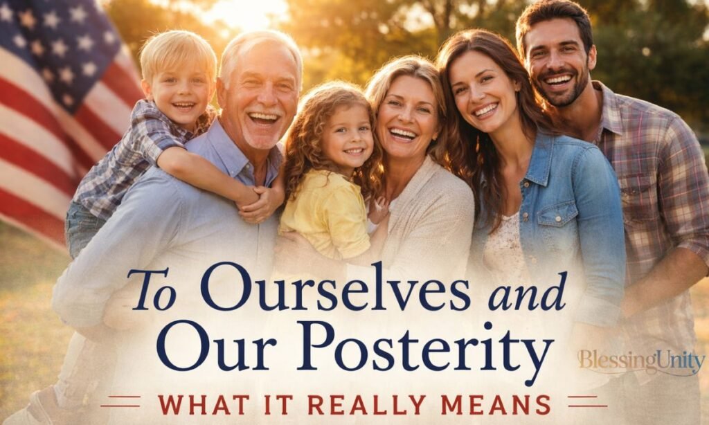 To Ourselves and Our Posterity: What It Really Means