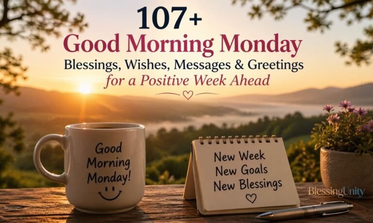 Good Morning Monday Blessings, Wishes, Messages & Greetings for a Positive Week Ahead