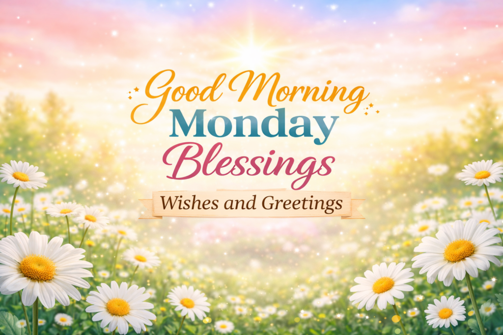 Good Morning Monday Blessings Wishes and Greetings