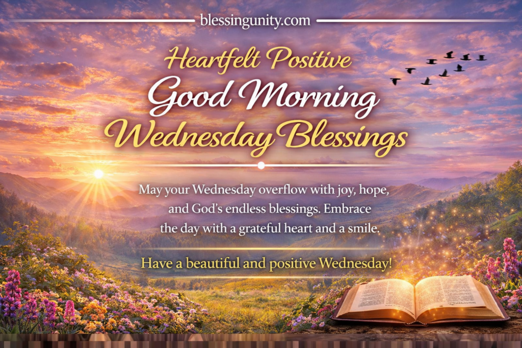 Heartfelt Positive Good Morning Wednesday Blessings