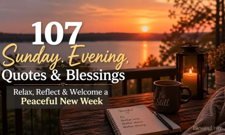 Sunday Evening, Quotes & Blessings Relax, Reflect & Welcome a Peaceful New Week