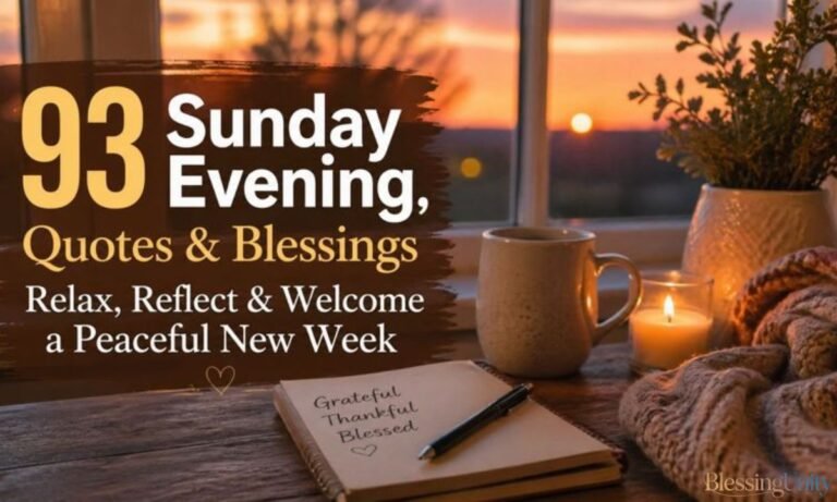 Sunday Evening, Quotes & Blessings Relax, Reflect & Welcome a Peaceful New Week