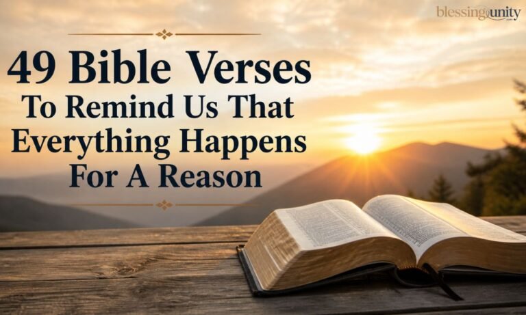 Bible Verses To Remind Us That Everything Happens For A Reason